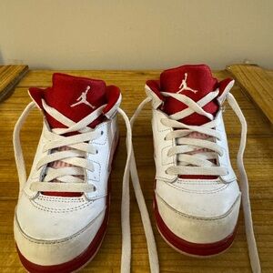 Nike Air Jordan’s Retro Kids White and Red Sneakers